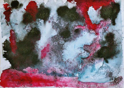 Abstract 28, Acrylics on hand-made paper,