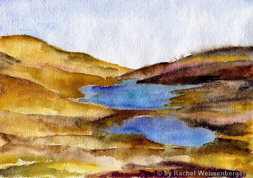 Isle of Mull, Watercolour on hand-made paper,