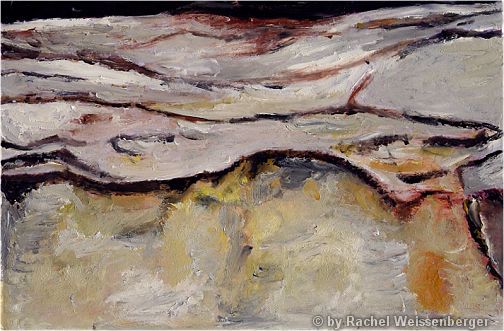 Pamukkale, Oil with brush on paper,
