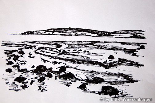 Isle of Arran 2, Ink pen on paper,