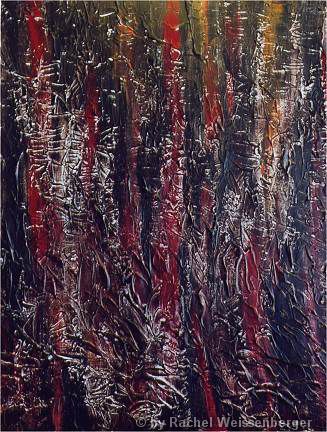 Black /Red, Acrylics and surfacer with spatula on canvas,