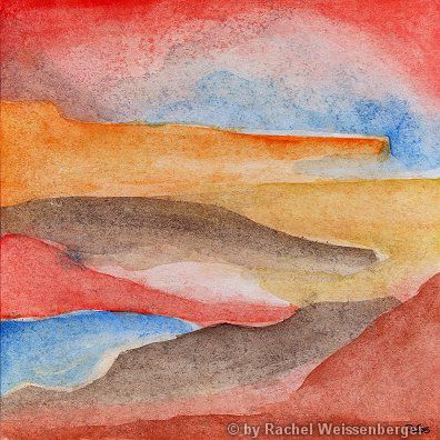 Abstract 5, Watercolour on board,