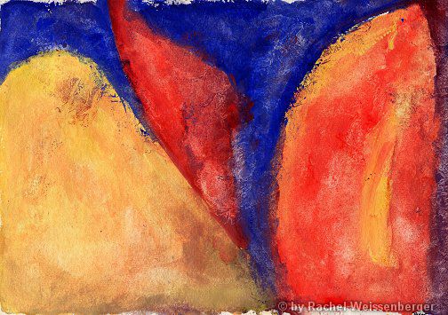 Abstract 10, Watercolour on hand-made paper,