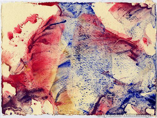 Abstract 8, Watercolour print on hand-made paper,