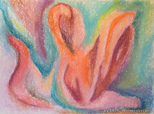 Abstract 6, Pastels on board,