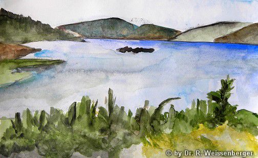Fishnish 2, Isle of Mull, Aquarell auf Papier,