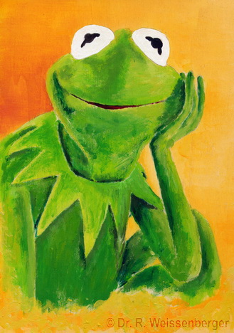 Kermit II, Acryl auf Holz,